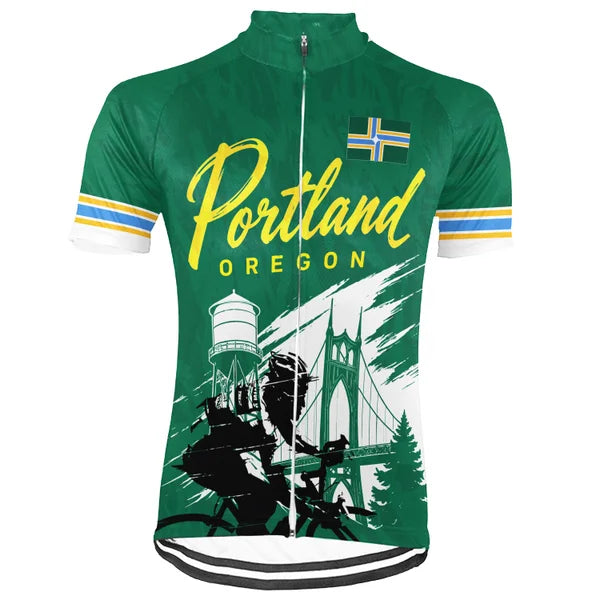 Customized Portland Short Sleeve Cycling Jersey For Men and Women