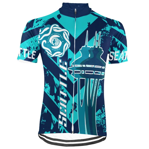 Customized Seattle Short Sleeve Cycling Jersey For Men and Women