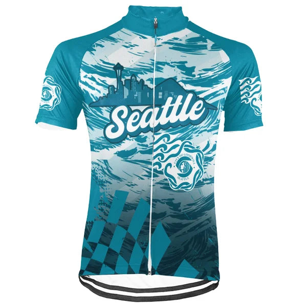 Customized Seattle Short Sleeve Cycling Jersey For Men and Women