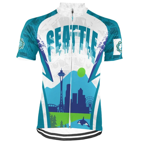 Customized Seattle Short Sleeve Cycling Jersey For Men and Women