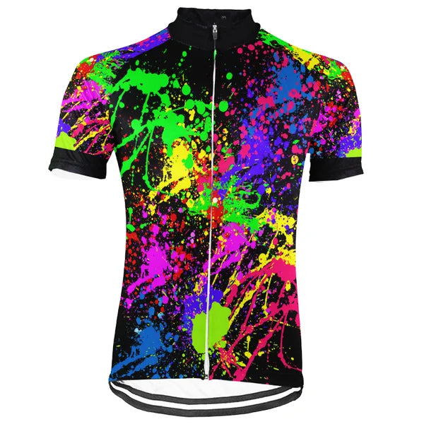 Customized Lightning Bolt Cycling Jersey, Purple MTB Jersey, Retro 80s Bike Shirt, Road Cycling Top, Unisex Bicycle Apparel