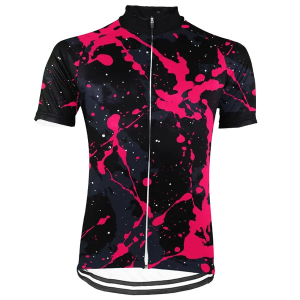 Customized Lightning Bolt Cycling Jersey, Purple MTB Jersey, Retro 80s Bike Shirt, Road Cycling Top, Unisex Bicycle Apparel