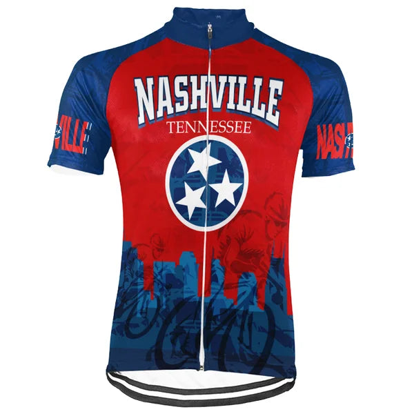 Customized Nashville City Short Sleeve Cycling Jersey For Men and Women