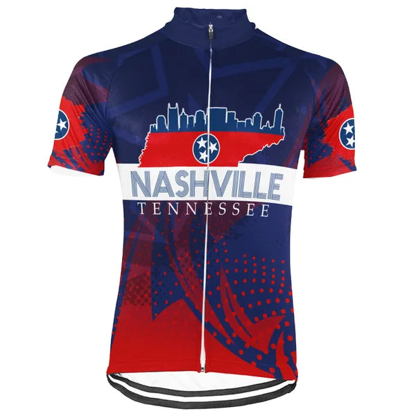Customized Nashville City Short Sleeve Cycling Jersey For Men and Women