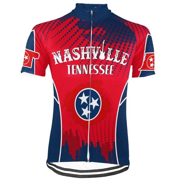 Customized Nashville City Short Sleeve Cycling Jersey For Men and Women