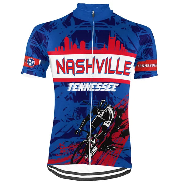 Customized Nashville City Short Sleeve Cycling Jersey For Men and Women