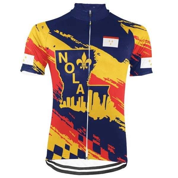 Customized New Orleans City Short Sleeve Cycling Jersey For Men and Women
