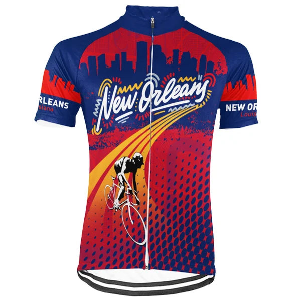 Customized New Orleans City Short Sleeve Cycling Jersey For Men and Women