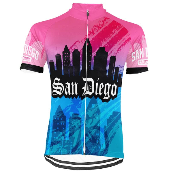 Customized San Diego Cycling Jersey V2 Short Sleeve For Men and Women
