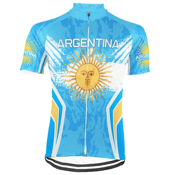 Customized Argentina Cycling Jersey, Custom Name Argentina Flag Bike Shirt, Argentine Cycling Apparel, Road Bike MTB Jersey Gift