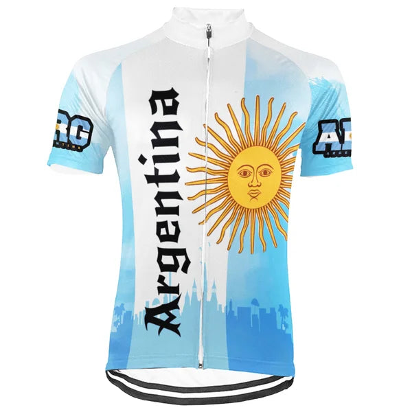 Customized Argentina Cycling Jersey, Custom Name Argentina Flag Bike Shirt, Argentine Cycling Apparel, Road Bike MTB Jersey Gift