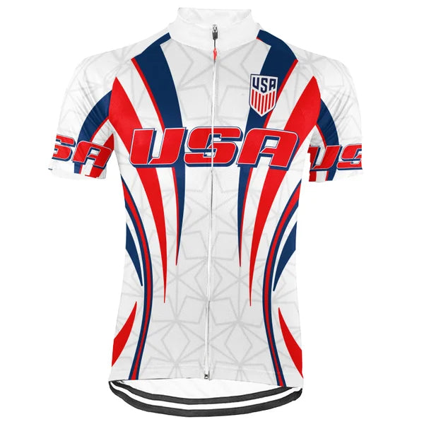Customized USA Short Sleeve Cycling Jersey V1 For Men and Women
