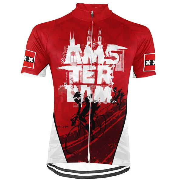 Customized Amsterdam Short Sleeve Cycling Jersey For Men and Women
