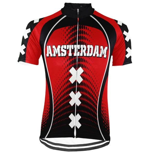 Customized Amsterdam Short Sleeve Cycling Jersey For Men and Women