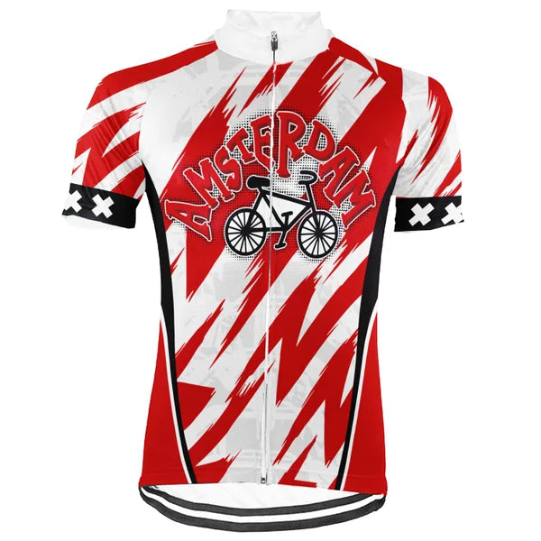 Customized Amsterdam Short Sleeve Cycling Jersey For Men and Women