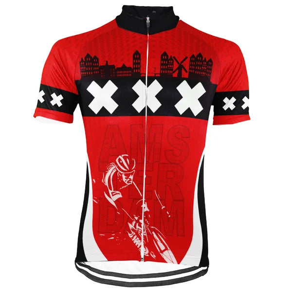 Customized Amsterdam Short Sleeve Cycling Jersey For Men and Women