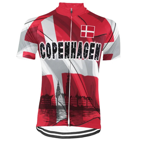 Customized Copenhagen Short Sleeve Cycling Jersey For Men and Women