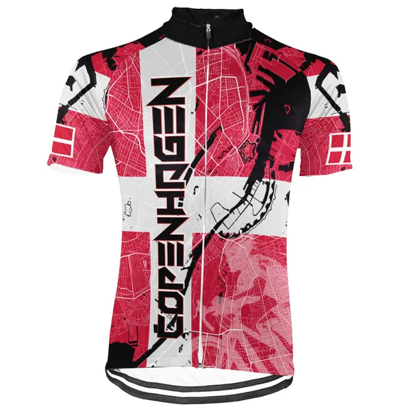 Customized Copenhagen Short Sleeve Cycling Jersey For Men and Women