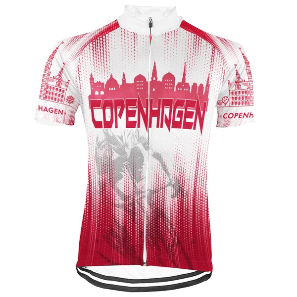 Customized Copenhagen Short Sleeve Cycling Jersey For Men and Women