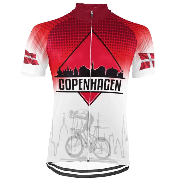 Customized Copenhagen Short Sleeve Cycling Jersey For Men and Women