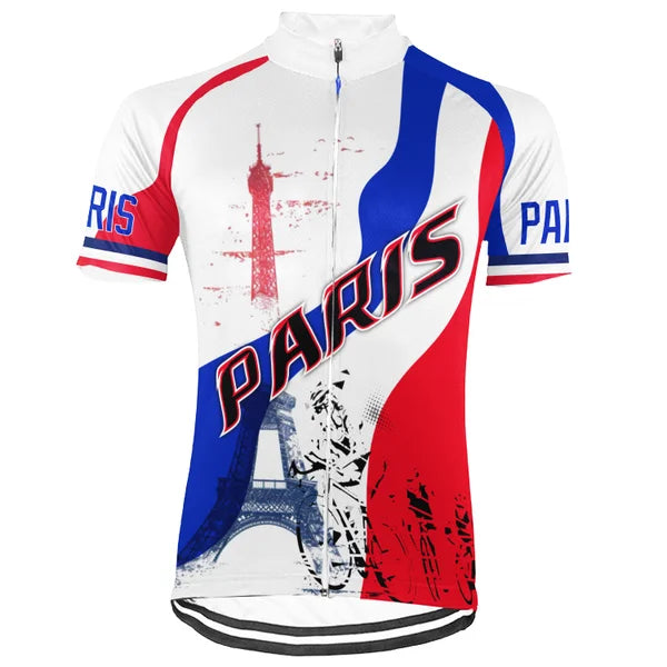Customized Paris Short Sleeve Cycling Jersey For Men and Women