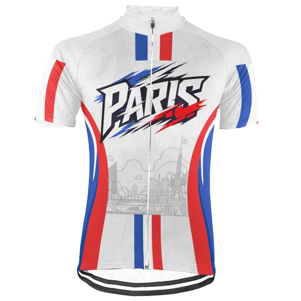 Customized Paris Short Sleeve Cycling Jersey For Men and Women