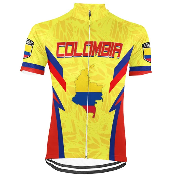 Customized Colombia Short Sleeve Cycling Jersey for Men