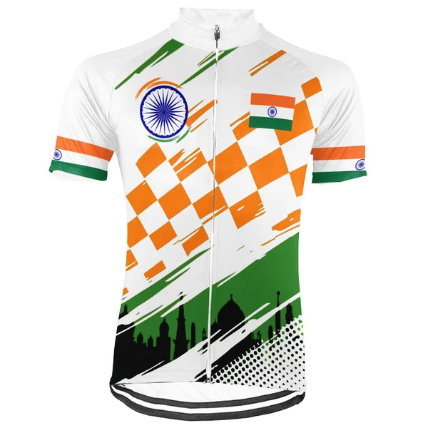 Customized India Short Sleeve Cycling Jersey For Men and Women
