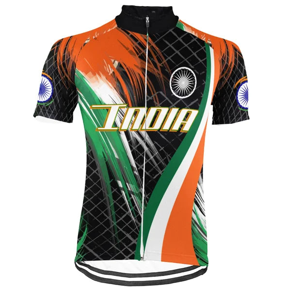 Customized India Short Sleeve Cycling Jersey For Men and Women