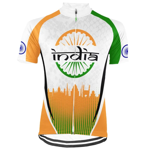 Customized India Short Sleeve Cycling Jersey For Men and Women