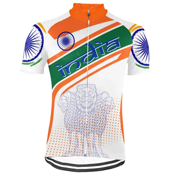 Customized India Short Sleeve Cycling Jersey For Men and Women
