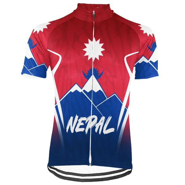 Customized Nepal Short Sleeve Cycling Jersey for Men
