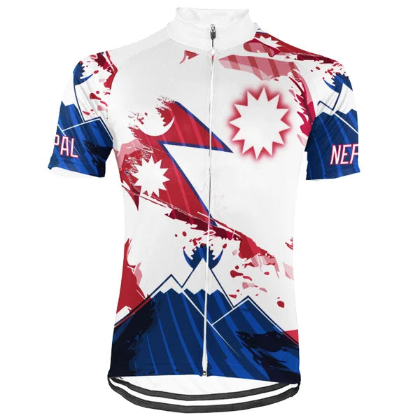 Customized Nepal Short Sleeve Cycling Jersey for Men
