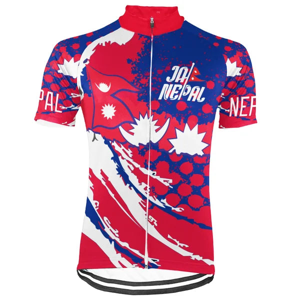 Customized Nepal Short Sleeve Cycling Jersey for Men
