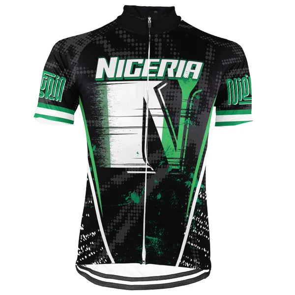 Customized Nigeria Short Sleeve Cycling Jersey For Men and Women