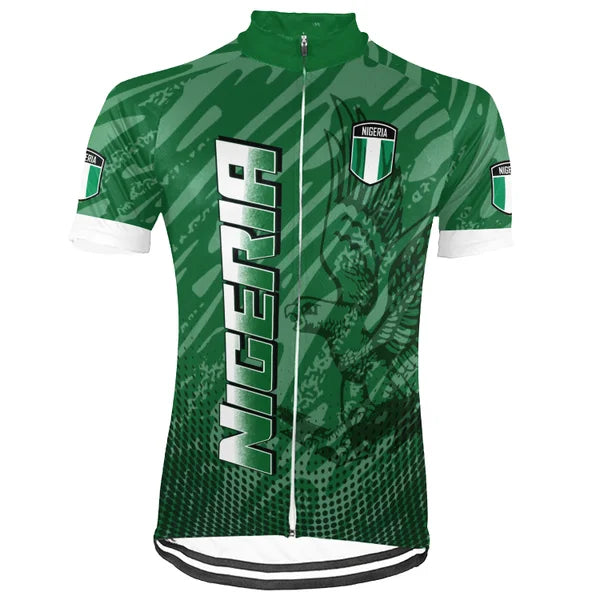 Customized Nigeria Short Sleeve Cycling Jersey For Men and Women