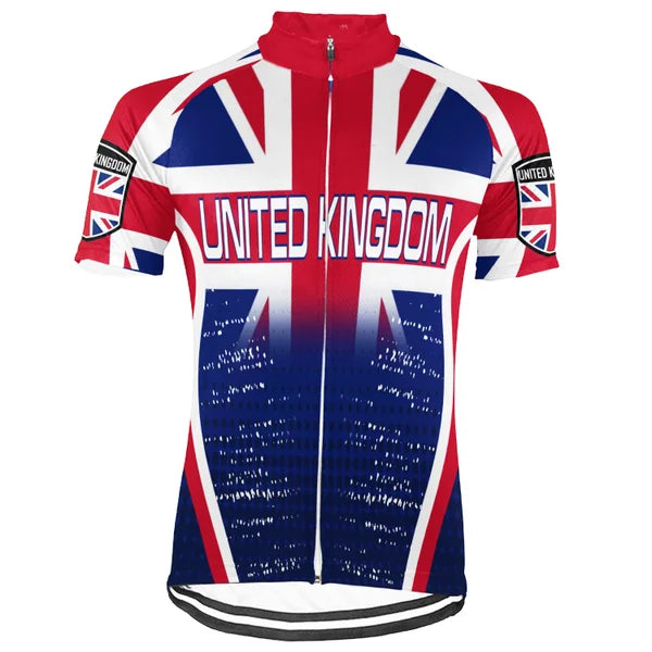 Customized United Kingdom Short Sleeve Cycling Jersey for Men and Women