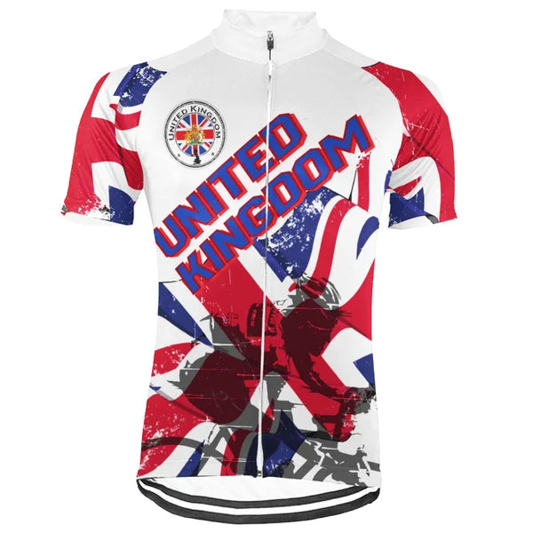 Customized United Kingdom Short Sleeve Cycling Jersey for Men and Women
