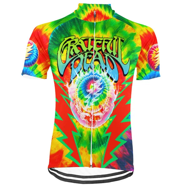 Customized Grateful Dead New Collection 1 Short Sleeve Cycling Jersey for Men and Women