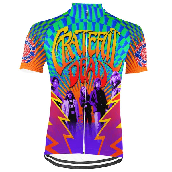 Customized Grateful Dead New Collection 1 Short Sleeve Cycling Jersey for Men and Women