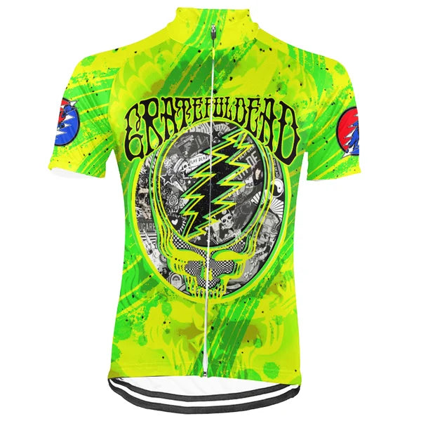 Customized Grateful Dead New Collection 1 Short Sleeve Cycling Jersey for Men and Women