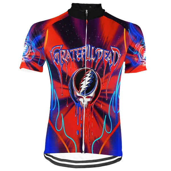 Customized Grateful Dead New Collection 1 Short Sleeve Cycling Jersey for Men and Women