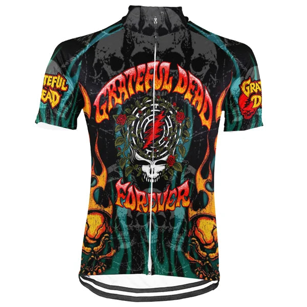 Customized Grateful Dead New Collection 1 Short Sleeve Cycling Jersey for Men and Women