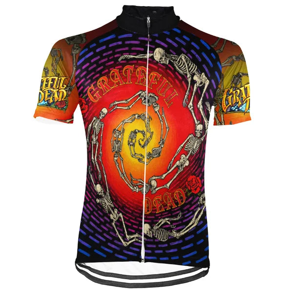 Customized Grateful Dead New Collection 1 Short Sleeve Cycling Jersey for Men and Women