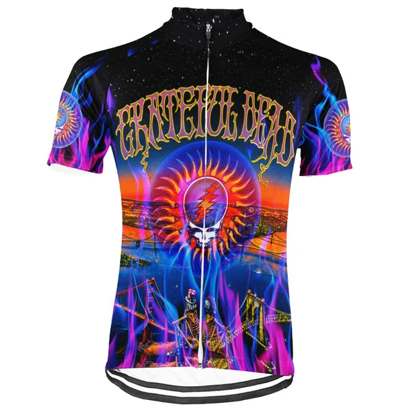 Customized Grateful Dead New Collection 2 Short Sleeve Cycling Jersey for Men and Women