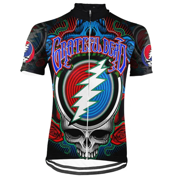 Customized Grateful Dead New Collection 2 Short Sleeve Cycling Jersey for Men and Women