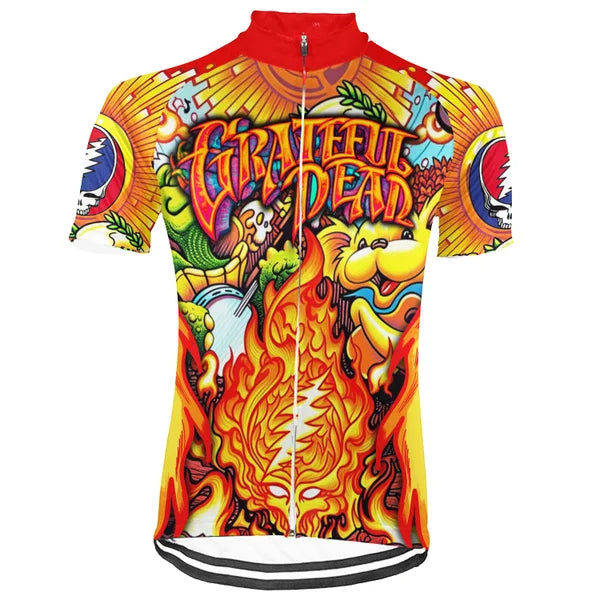 Customized Grateful Dead New Collection 2 Short Sleeve Cycling Jersey for Men and Women