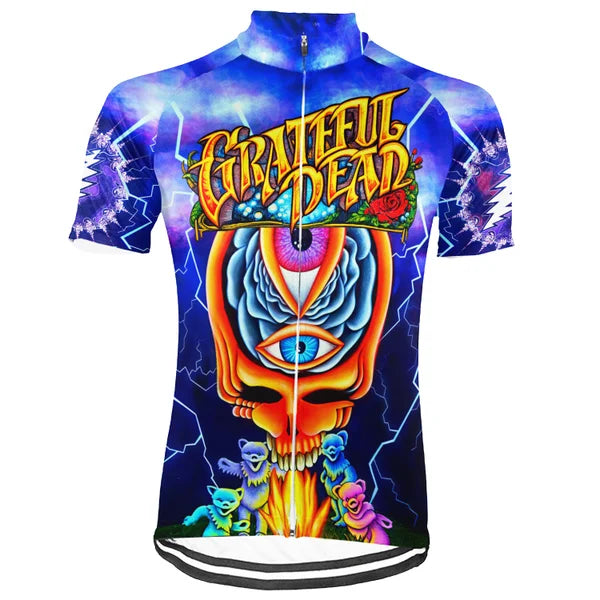 Customized Grateful Dead New Collection 2 Short Sleeve Cycling Jersey for Men and Women