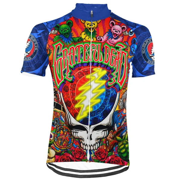 Customized Grateful Dead New Collection 2 Short Sleeve Cycling Jersey for Men and Women