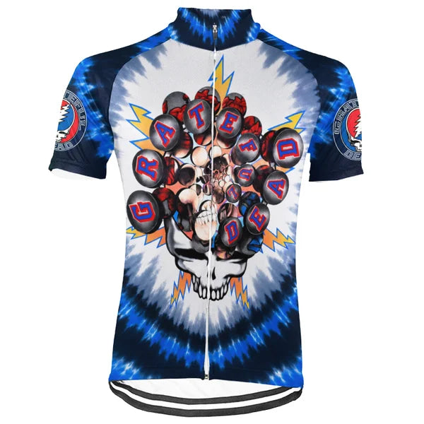 Customized Grateful Dead New Collection 1 Short Sleeve Cycling Jersey for Men and Women